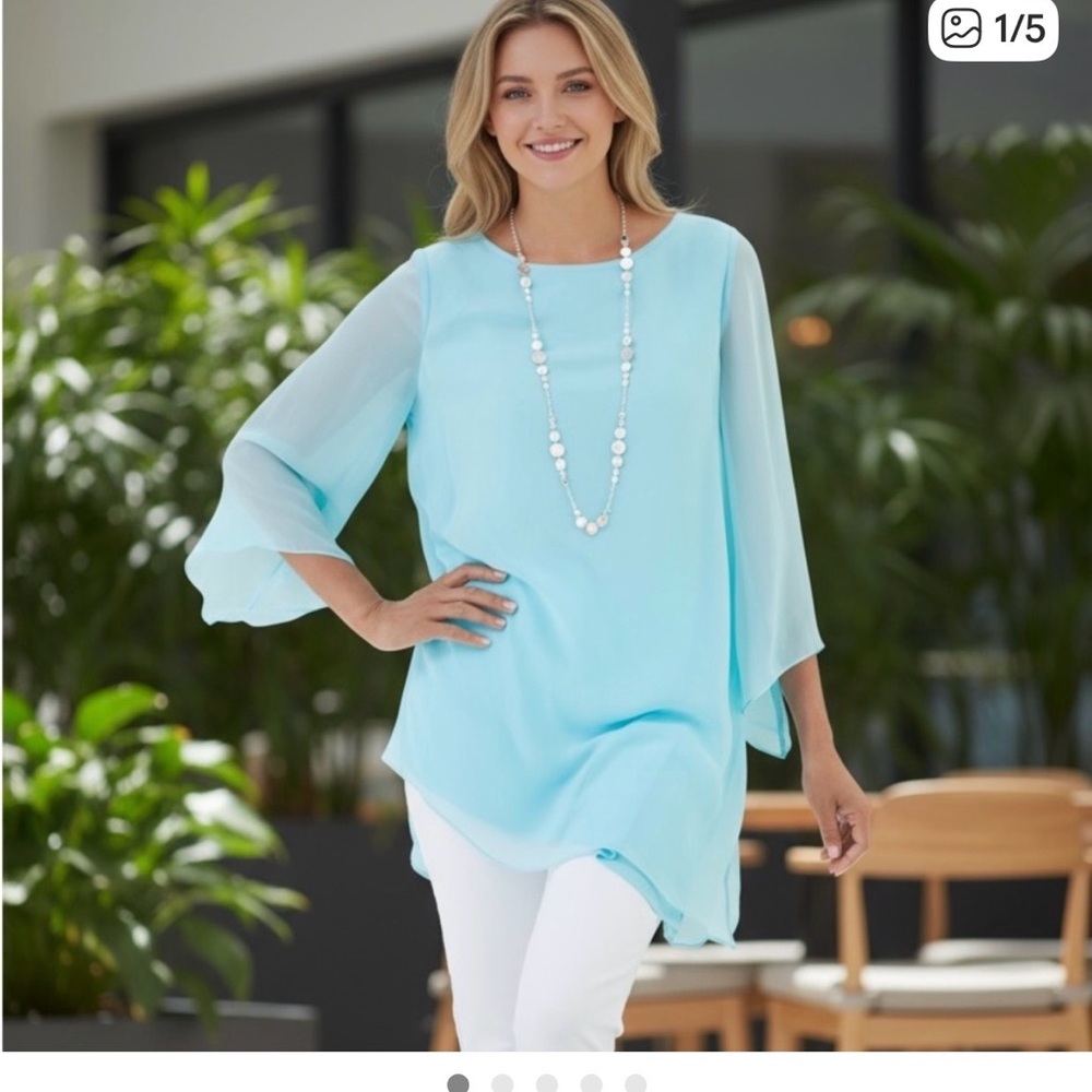 Chico's Light Blue Women's Tunic